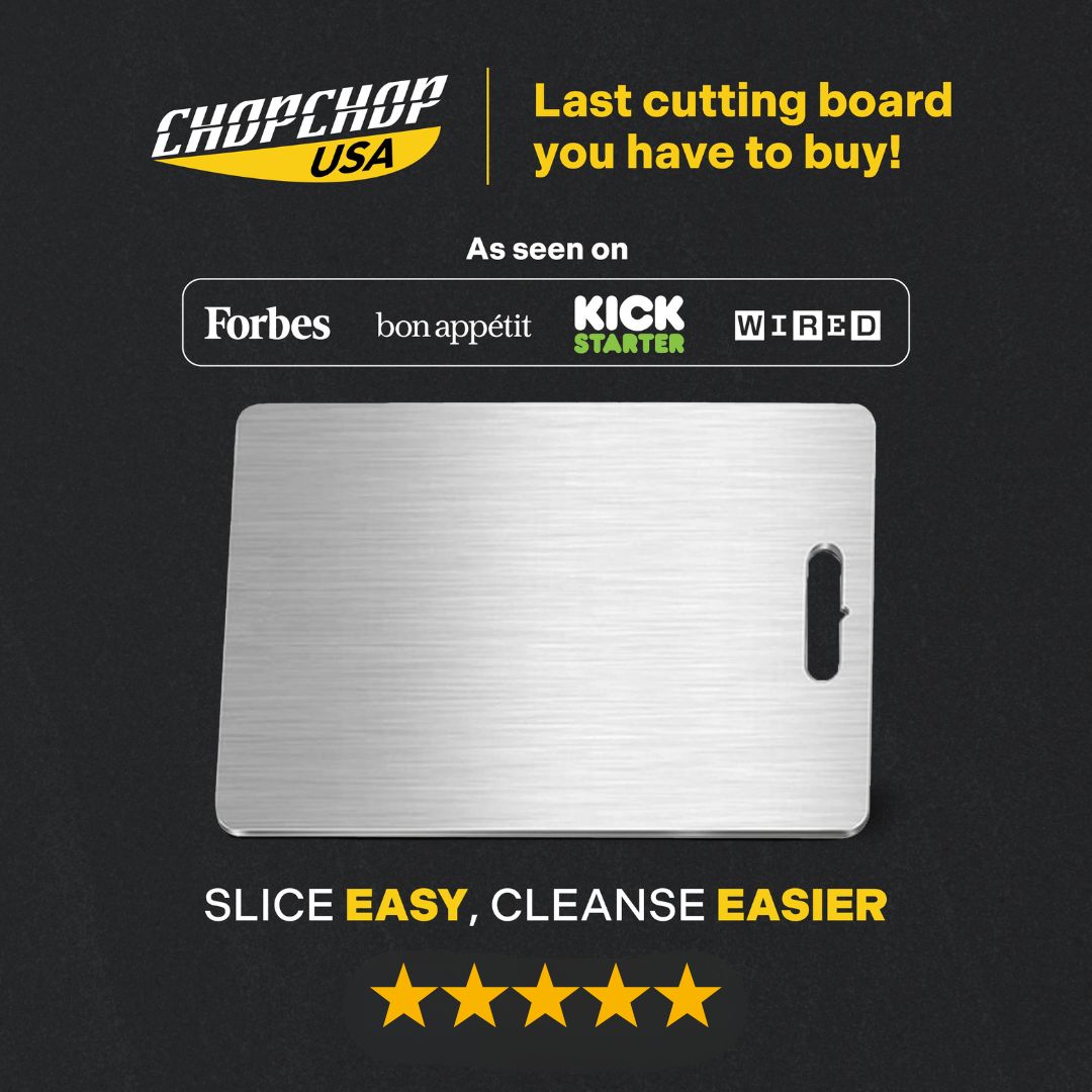 ChopChop™ USA 100% Pure Titanium Cutting Board | Flash Sale Ends Midnight
