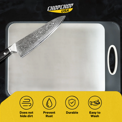 ChopChop USA Double-Sided Stainless Steel Cutting Board